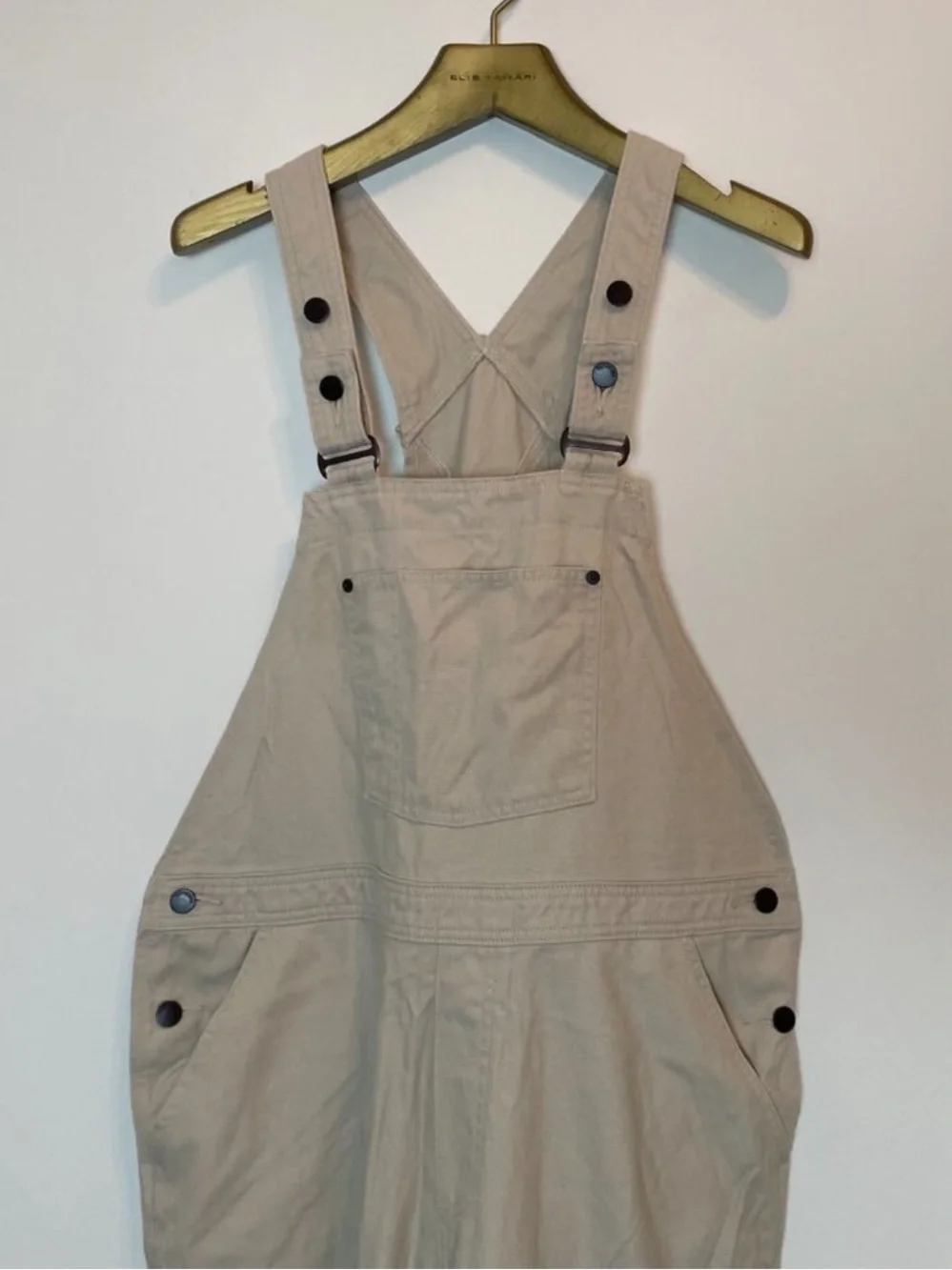 PATAGONIA All Seasons Khaki Hemp Straight Leg Overalls || XL - Picture 3 of 12